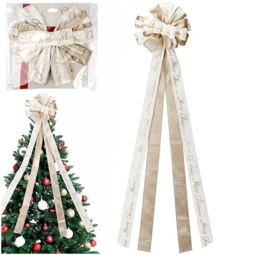 Kokarda Świąteczna Duża Kokardka Dekoracyjna Ozdobna Szpic Czubek Choinkę na Arena.pl