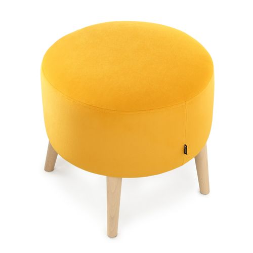 Pufa Tapicerowana, Żółta, Puf, Pufa okrągła, Podnóżek na Arena.pl
