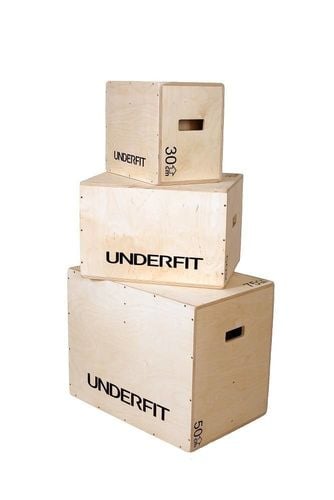 Skrzynia plyometryczna UNDERFIT 75 x 60 x 50 cm drewniana na Arena.pl