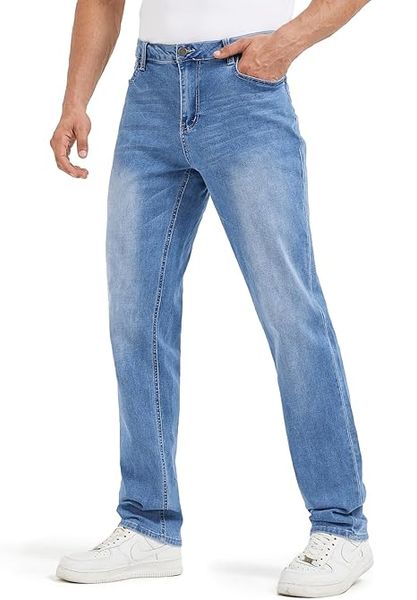 Spodnie Męskie Jeansy Slim Fit Granatowe Bawełniane Elastyczne Rozmiar 34 zdjęcie 1