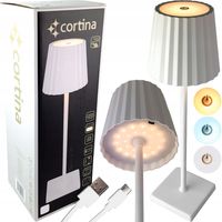 NOWOCZESNA LAMPA LED LAMPKA STOŁOWA NOCNA BIURKOWA USB BEZPRZEWODOWA