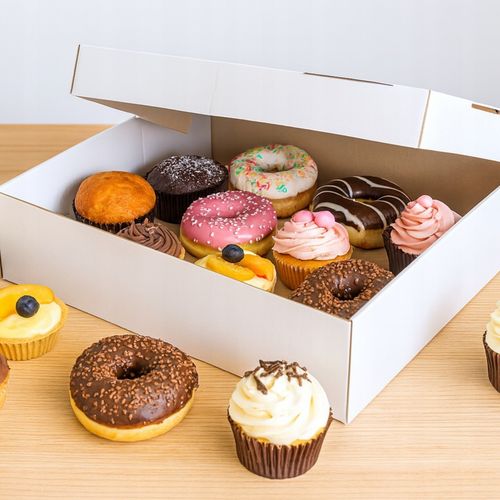 Pudełko na ciasto pączki donut karton na tort chrzest wesele 30x30x10 na Arena.pl