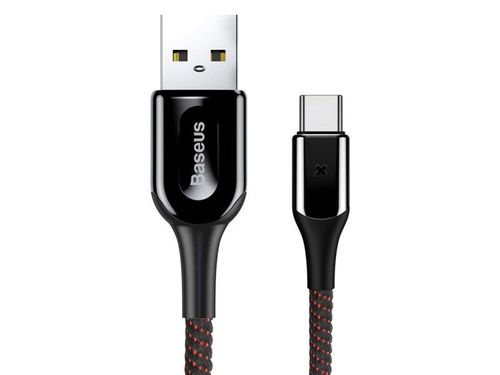 Baseus kabel X-shaped Light USB-C Typ C 3A Rapid Charge 1m black na Arena.pl