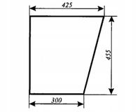 Szyba drzwi dolna - dół Massey Ferguson ciągnika MF-255 kabina Sokółka