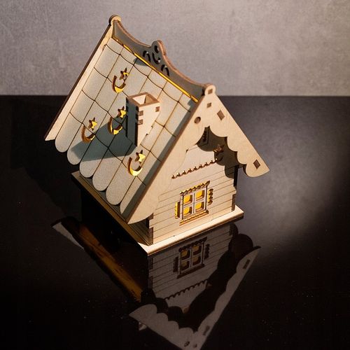 DOMEK LAMPION ŚWIĄTECZNY LED LAMPKA PREZENT DIY na Arena.pl