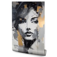 Fototapeta Abstrakcyjny Złoty PORTRET Styl Glamour 120cm x 184cm