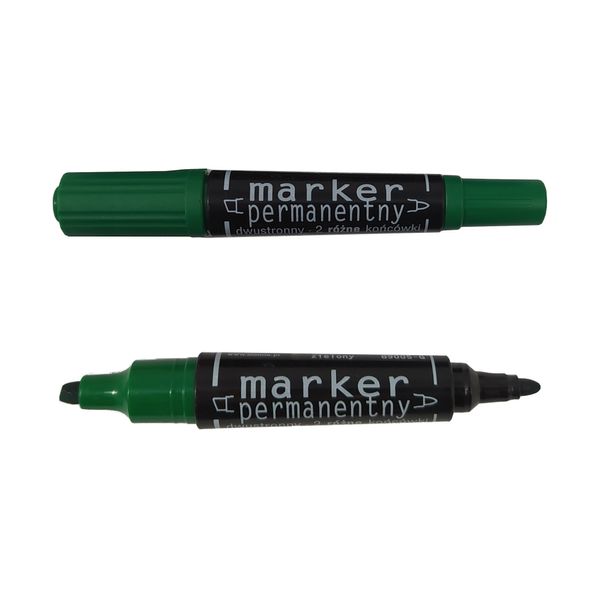 marker permanentny 89005 dwustronny zielony zdjęcie 1