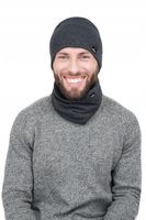 Komplet męski na POLARZE czapka + komin Grafitowy