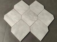 Gres polerowany HEKSAGONALNY - szary WYSOKI POŁYSK