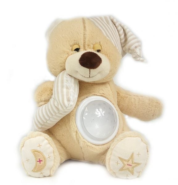 MIŚ ŚPIOSZEK Z PROJEKTOREM BEŻOWY ŚPIEWA KOŁYSANKI ŚLICZNY zdjęcie 1