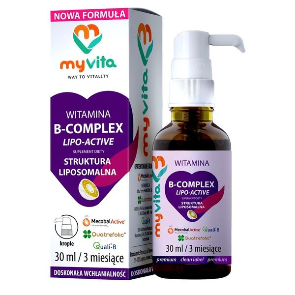 Witamina B Complex liposomalna Myvita krople 30ml zdjęcie 1