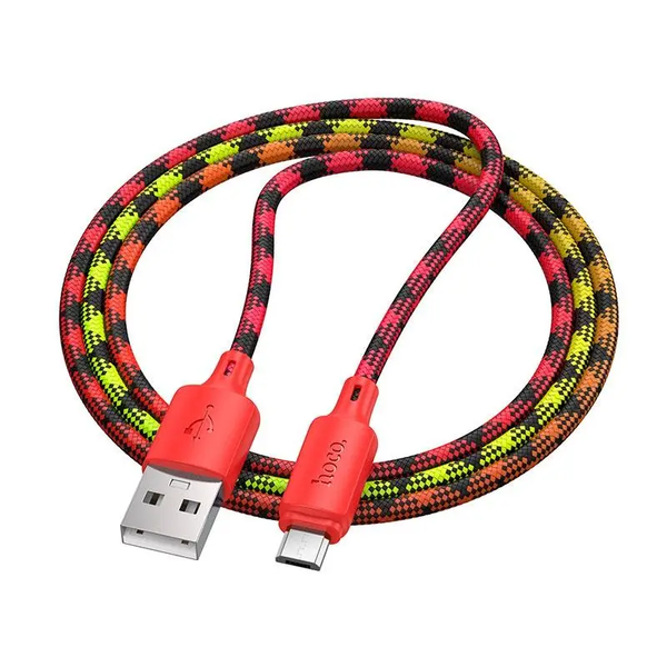Kabel USB A do Micro USB Hoco 2,4A 1 m X116 gradient czerwony zdjęcie 1
