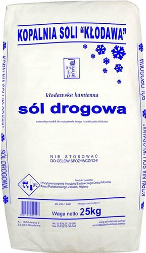 Sól drogowa Kłodawa 25 kg na Arena.pl