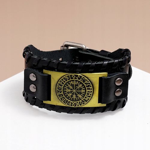 Bransoleta MĘSKA WIKINGÓW NORDYCKA KOMPAS RUNA 451 na Arena.pl