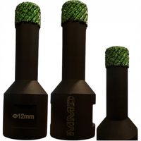 Otwornica diamentowa brazowana MMD Ø12 mm M14 do gresu ceramiki płytek