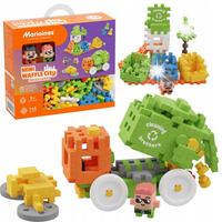 MARIOINEX MINI WAFFLE CITY ŚMIECIARKA POJAZD KOMUNALNY ZESTAW KLOCKI 148 EL
