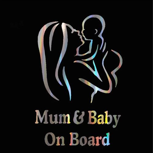 Naklejka Mum & Baby on Board Ostrzeżenie Znak Informacja dla Kierowców Hit na Arena.pl