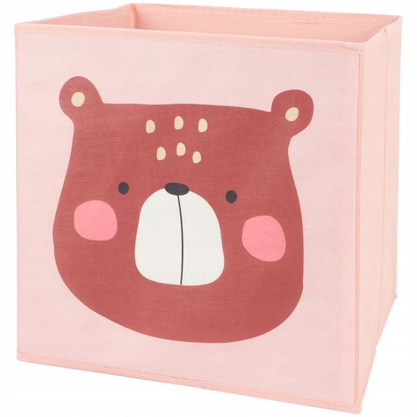 Kosz pojemnik organizer TEKSTYLNY dla dzieci na zabawki JELONEK 29x29 cm zdjęcie 2