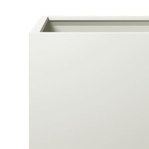 Donice ogrodowe, 2 szt., białe, 30x30x30 cm, stalowe na Arena.pl