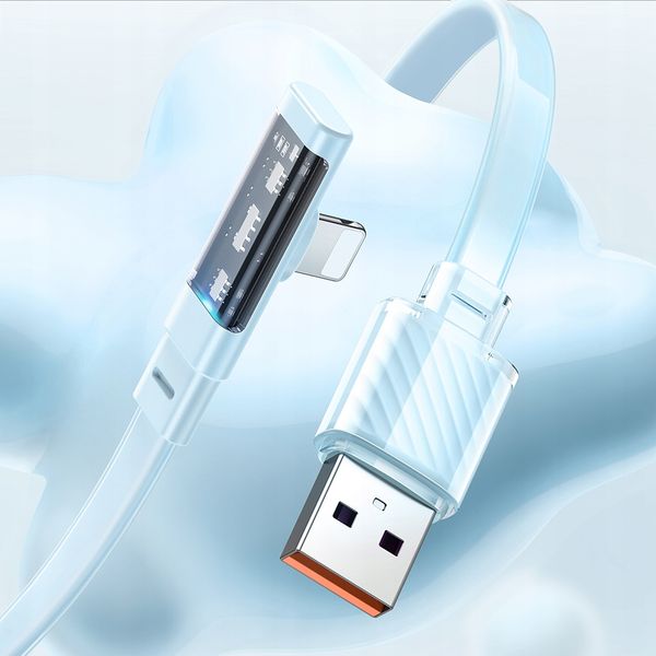 mcdodo kabel kątowy usb lightning płaski 36w do iphone 13 14 zdjęcie 2