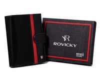 elegancki portfel męski z wysokojakościowej skóry naturalnej — rovicky