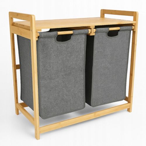 KOSZ na pranie BAMBUSOWY 2-komorowy EKO bielizna ŁAZIENKA worki na Arena.pl