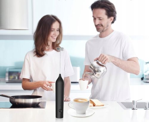 Elektryczny Spieniacz do Mleka Ręczny Akumulator Kawa Bezprzewodowy na Arena.pl