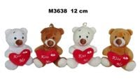 miś pluszowy  z sercem kiss me 4 kolory m3638