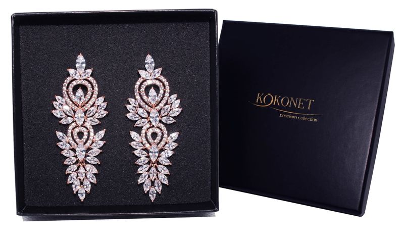 Kolczyki ślubne GLORY rose zdjęcie 1