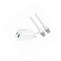 Szybka ładowarka GaN 45W 2 wejścia USB i USB-C z kablem do Oppo A91
