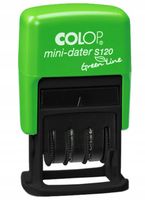 DATOWNIK COLOP S120 NIEBRUDZĄCY DATA CYFROWA DD-MM-RRRR green line zielony