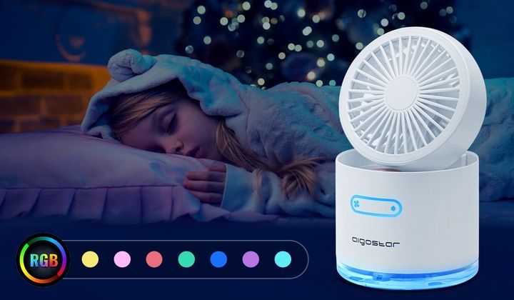 PRZENOŚNY MINI WENTYLATOR Z MGIEŁKĄ 10W 4W1 zdjęcie 11