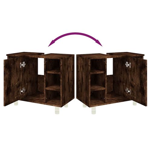 Szafka łazienkowa, przydymiony dąb, 60x32x53,5 cm na Arena.pl