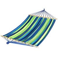 DUŻY HAMAK DWUOSOBOWY OGRODOWY MOCNY Z DRĄŻKIEM BOHO HUŚTAWKA 220x160 XXL