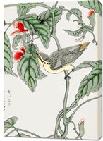 Obraz 70x100cm Tree-Creeper. Kashu Japoński Vintage do Salonu