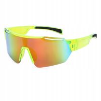 OKULARY Sportowe PRZECIWSŁONECZNE Elastyczne Filtr UV400 NEONOWE + ETUI