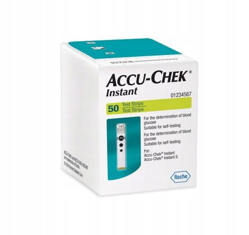 ACCU-CHEK INSTANT 50 sztuk Paski testowe DO POMIARU POZ. GLUKOZY WE KRWI na Arena.pl