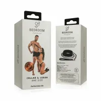 easytoys obroża z ekoskory z metalowym łańcuchem 39-47 cm czarna