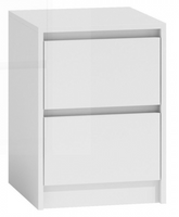 Nowoczesny Stolik Nocny 2 Szuflady 40 cm Biały KARGO TS - 3 Kolory
