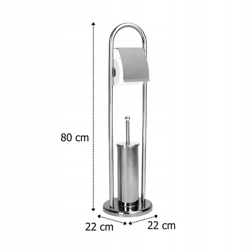 STOJAK UCHWYT NA PAPIER + SZCZOTKA DO WC ZESTAW STABILNY WYTRZYMAŁY MODNY na Arena.pl