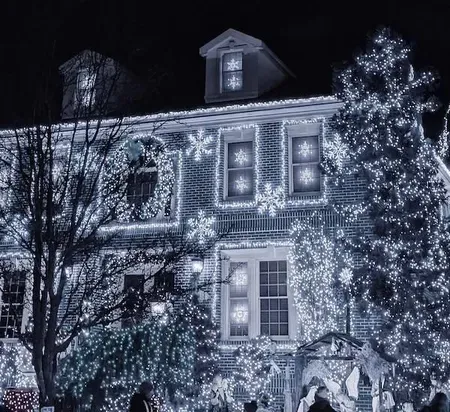 DŁUGIE LAMPKI CHOINKOWE ŚWIATEŁKA ŚWIATECZNE OZDOBNE BIAŁY ZIMNY 200LED na Arena.pl