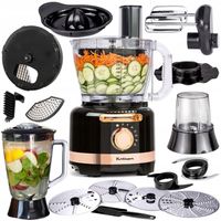 WIELOFUNKCYJNY ROBOT KUCHENNY BERLINGER 1800W BLENDER SZATKOWNICA MŁYNEK