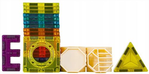 KLOCKI MAGNETYCZNE KONSTRUKCYJNE LABIRYNT UKŁADANKA ŚWIECĄCY TOR 75 el na Arena.pl