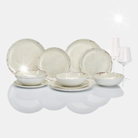 Zestaw obiadowy Rustic Pearl antypoślizgowy 12szt przyczepa Flamefield