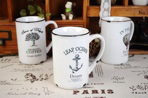 Porcelanowy kubek retro - ocean na Arena.pl