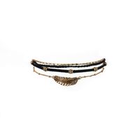 naszyjnik choker black gold n522