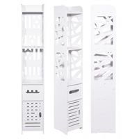 BIAŁA AŻUROWA SZAFKA ŁAZIENKOWA 5 PÓŁEK STABILNA 120 CM