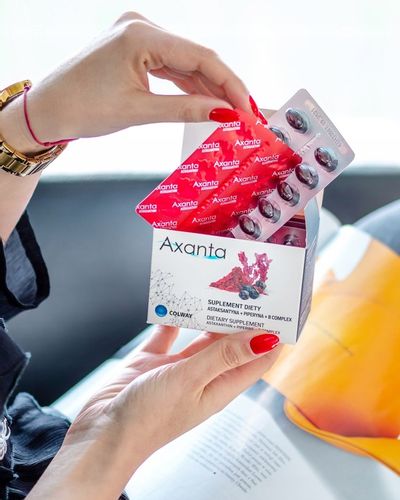 Colway AXANTA 60 kaps Astaksantyna+Piperyna+ Niacyna+Biotyna+ Wit.B1,2,6,12 na Arena.pl