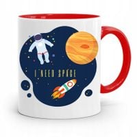 Kubek Czerwony Dzień Dziecka I Need Space Prezent Z Nadrukiem Ze Zdjęciem