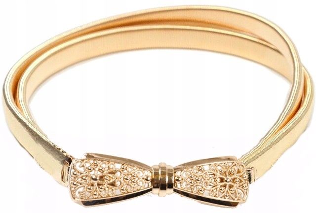 Sprężyna Damski Pasek Snake Pancerka Metalowy Gold zdjęcie 2